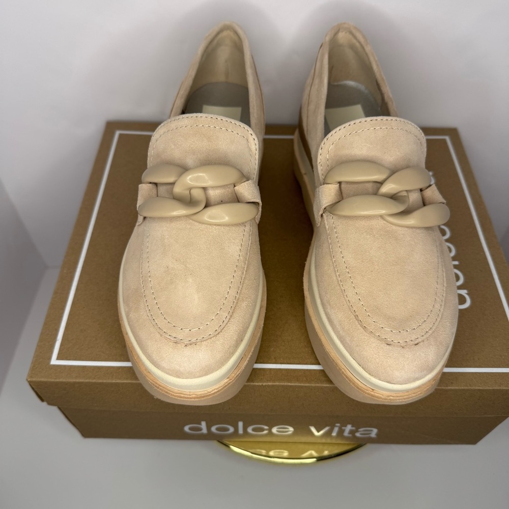 Dolce Vita Jaksen Platform Loafers – Size 6 – Dune Suede – NIB - Picture 4 of 13